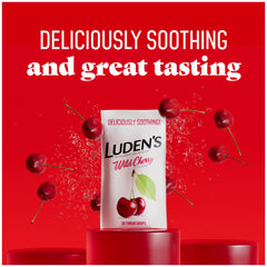 Luden's Wild Cherry lozenges, individually wrapped for easy on-the-go use.