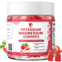 Lukaree 2-pack magnesium-potassium gummies bottle for convenient daily use.