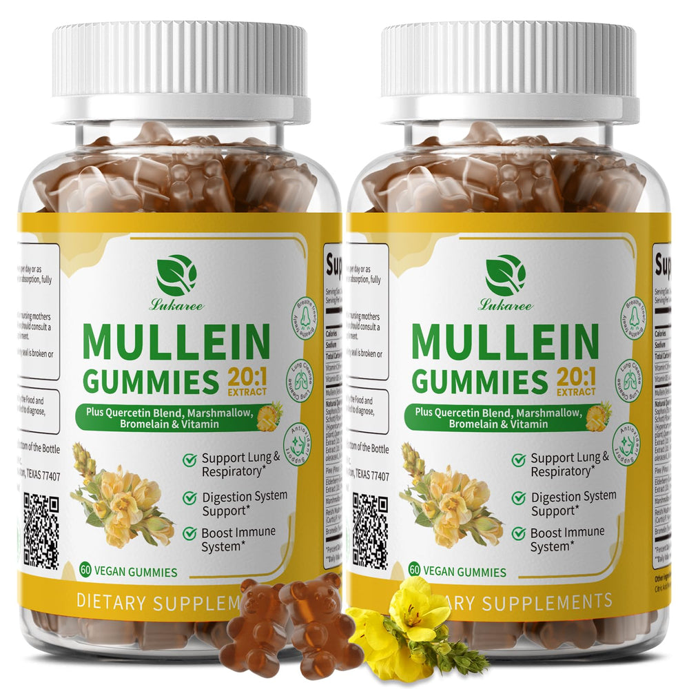 Lukaree 2-pack gummies bottle front view suggesting lung wellness support