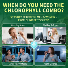 Lukaree Chlorophyll Capsules PM bottle highlighting evening digestive balance blend.