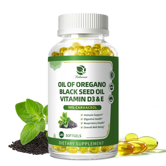 Lukaree oregano oil capsules bottle for daily wellness support.
