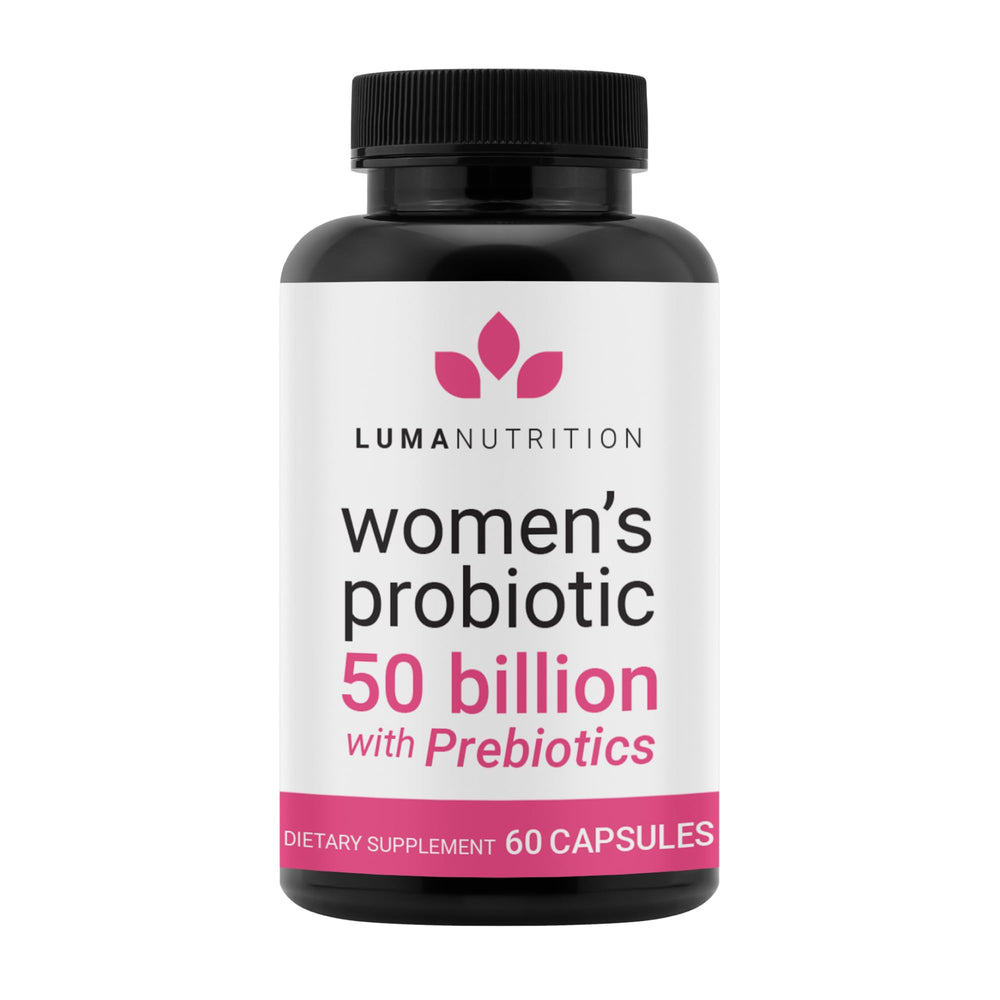 Luma Nutrition Probiotics for Women bottle with 50B CFU for digestive balance