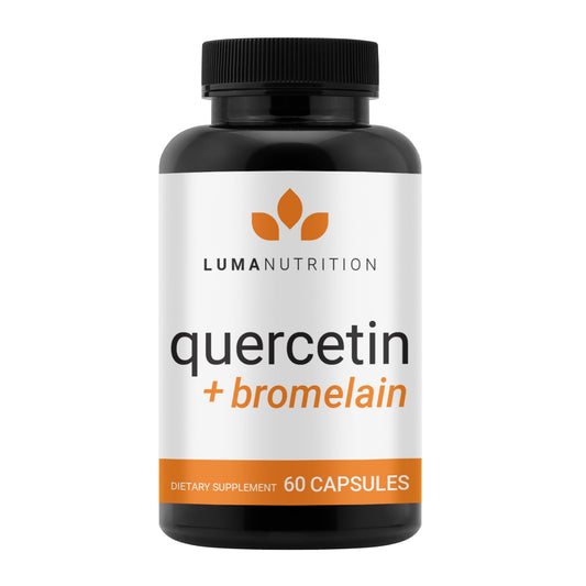 Luma Nutrition Quercetin 500mg bottle for daily antioxidant support.