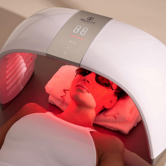 LumaLux Dome face and body panel for at-home rejuvenation using LED therapy