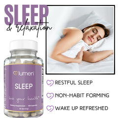 Lumen Naturals Natural Sleep packaging box, ready for a nightly routine.