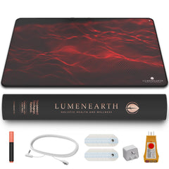LumenEarth grounding mat top view for daily grounding during relaxation.