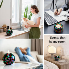 LumeTon holiday decor candle brings festive warmth to celebrations.