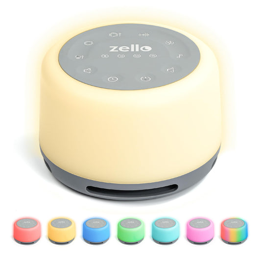 Lumi Zello white noise machine with compact design for versatile sleep support