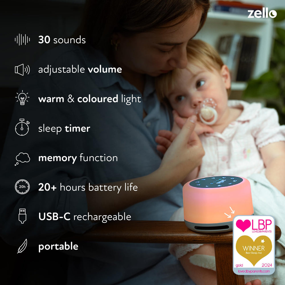 Lumi Zello seven-color night light creates a soothing bedtime ambiance