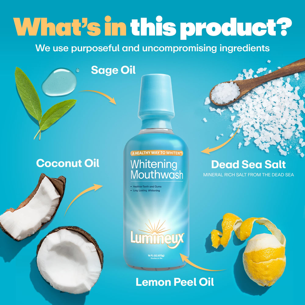 Lumineux Longevity enamel protection graphic showing healthy teeth