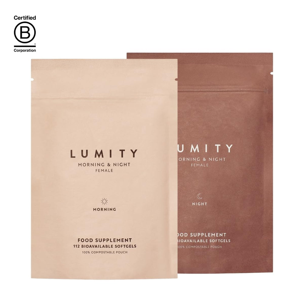 Evening night-routine shot illustrates Lumity supporting restful sleep.