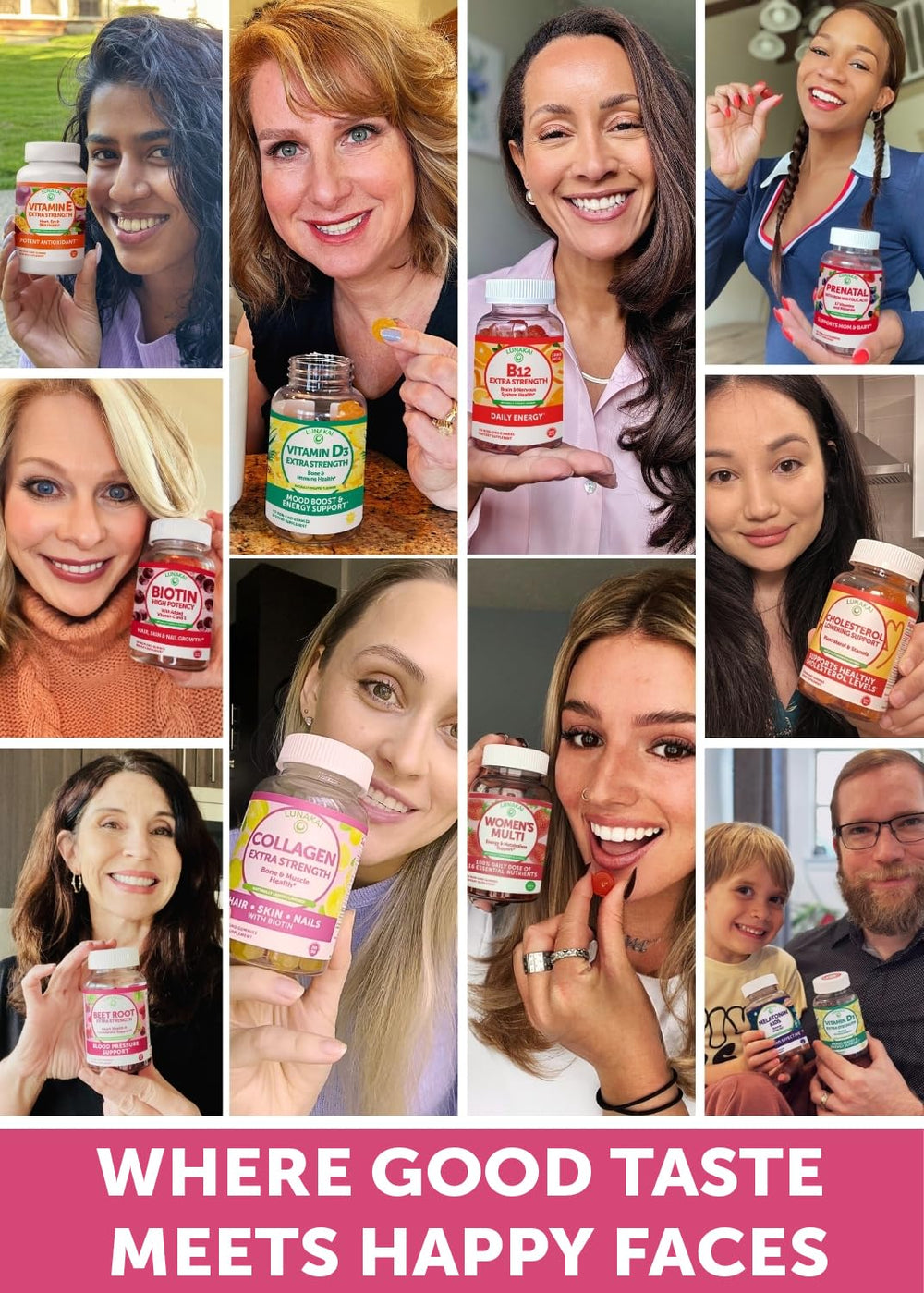 Lunakai biotin vitamin C beauty boost gummies for hair and nails