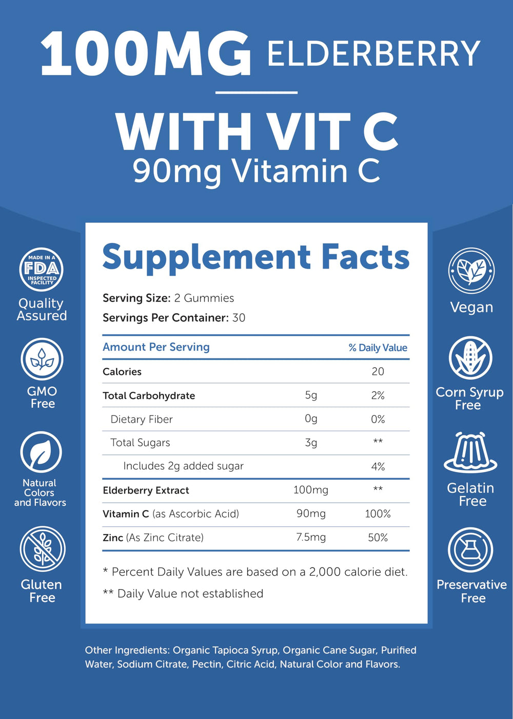 Lunakai elderberry gummies vitamin-c-zinc-ingredients image highlights essential nutrients