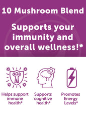 Immune-supporting ingredients like chaga and turkey tail in Lunakai blend.