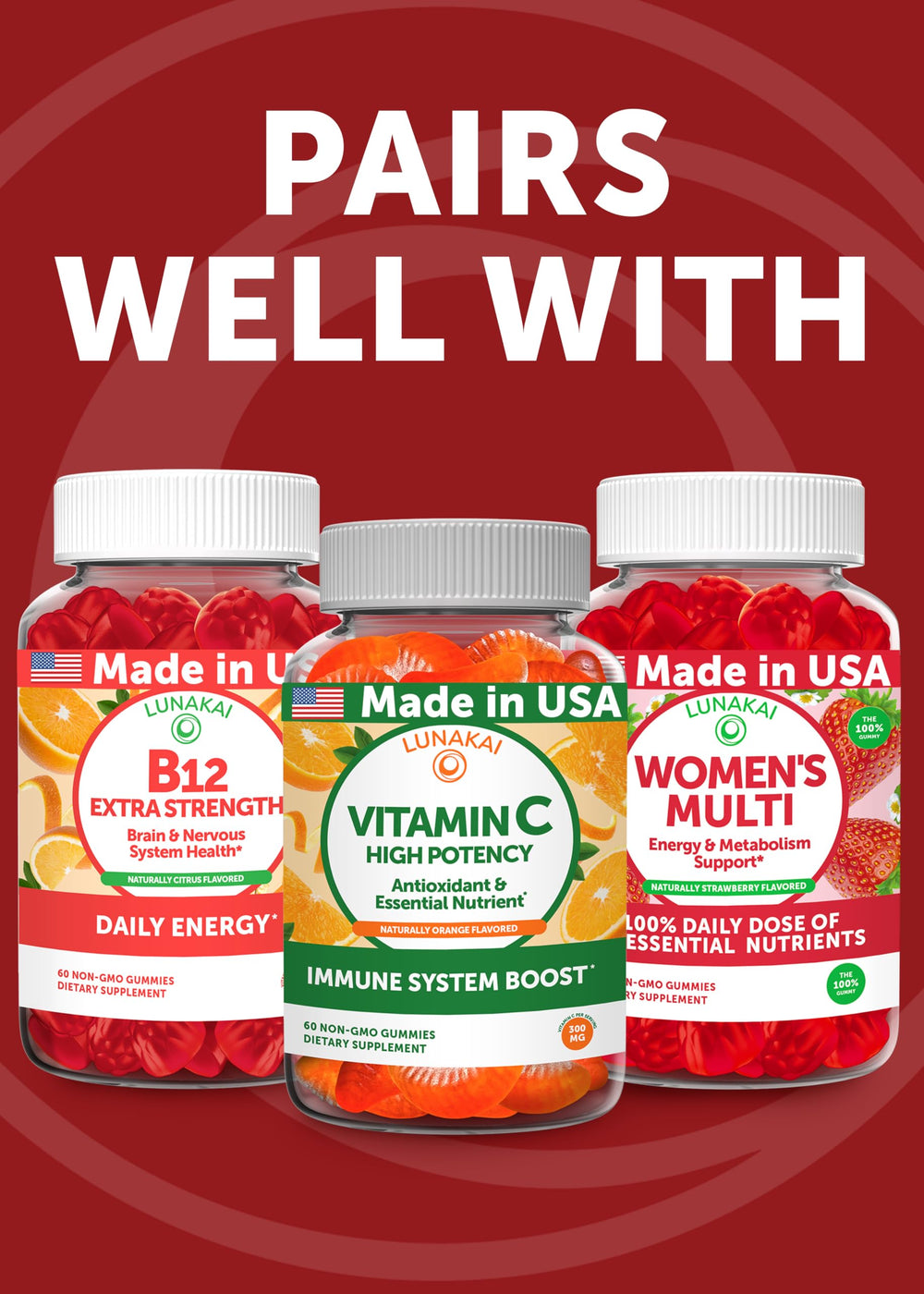 Lunakai daily-use gummy format supports easy routine.