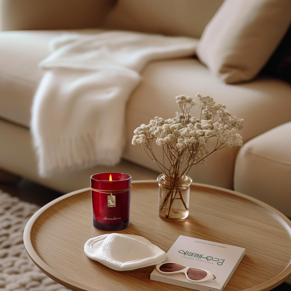 LunaLoved Empress Rose Oud ambience setting creates cozy atmosphere.