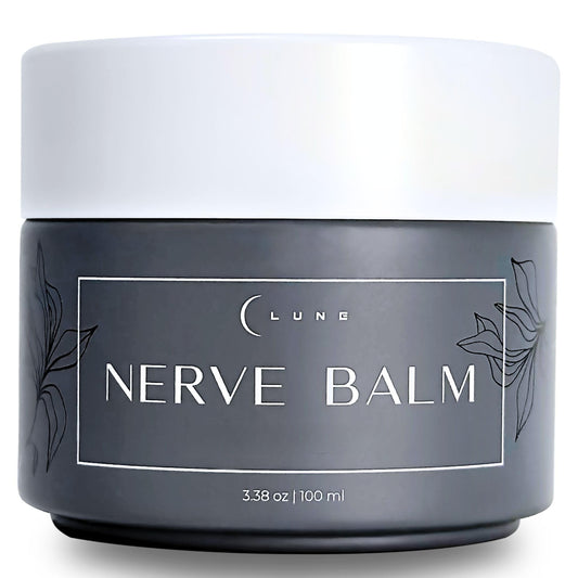 Lune Nerve Balm packaging close-up for easy daily use.