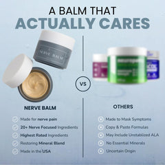 Lune Nerve Balm texture shows lightweight, non-greasy feel.