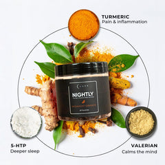 Vegan label on Lune Nightly tub emphasizes plant-based sleep aid