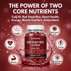 LUNESSA bottle front view with berry flavor label.