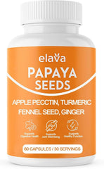 LUNESSA Elava Papaya Seeds Capsules bottle for daily digestive comfort.