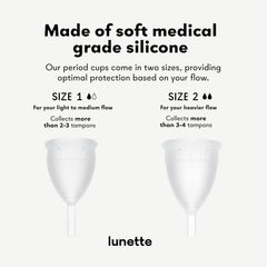 Lunette period cup color rose, discreet during workouts.