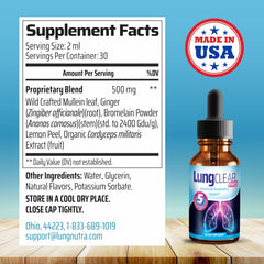 Brand Lung Clear Pro packaging in a lifestyle setting suggesting respiratory support