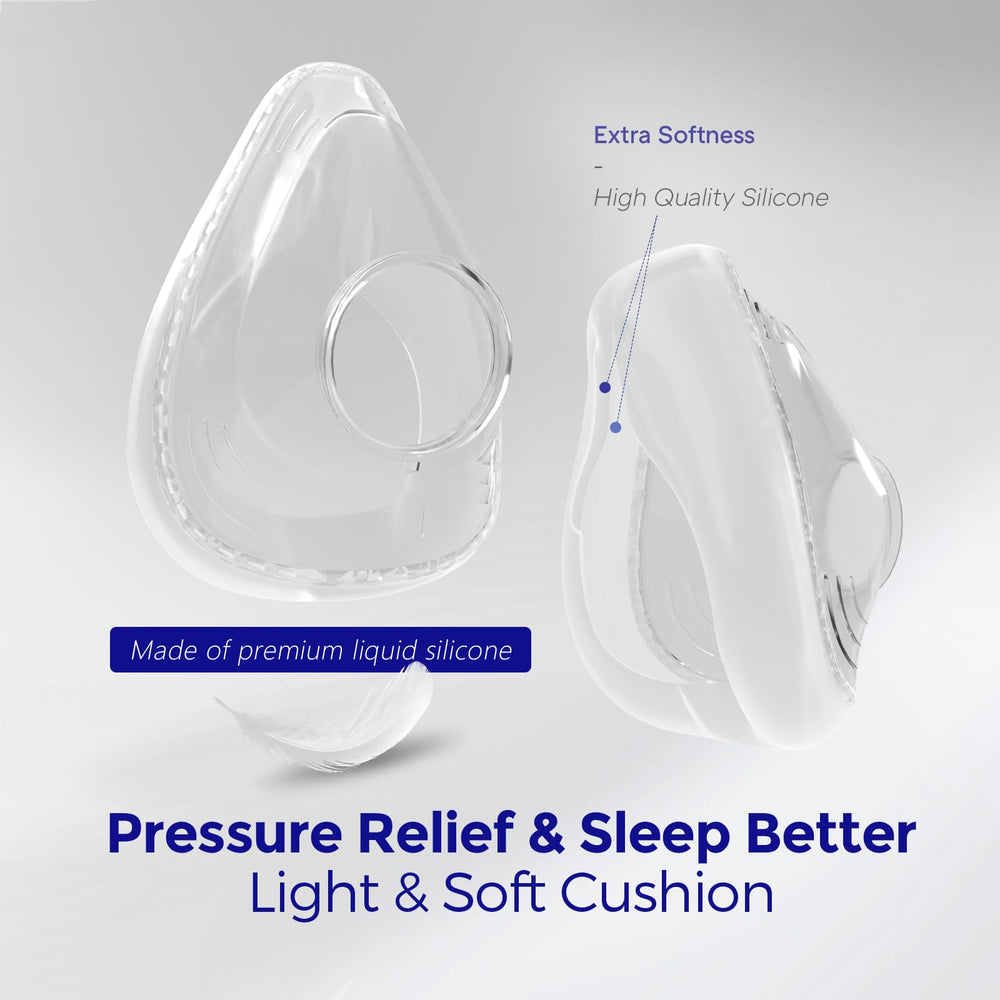Lungmate F20 pack-two cushion set for convenient two-pack replacement.