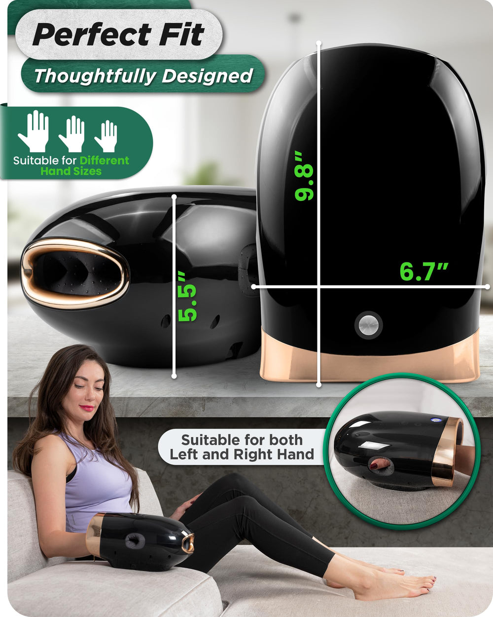 Lunix LX30 compression session provides balanced pressure for finger comfort.