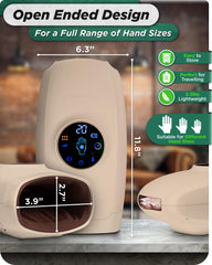 Lunix LX7 air compression in action provides targeted finger relief.
