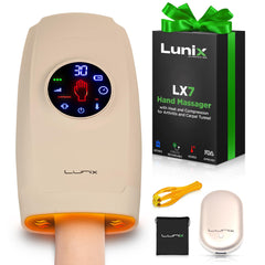 Lunix LX7 front view shows a compact massager for quick hand relief at home.