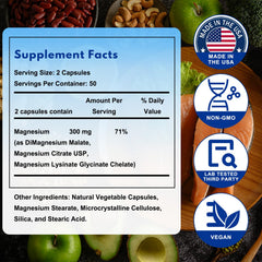 Lunza magnesium citrate capsules supporting digestion and muscle function