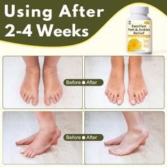 Lunza bottle pour demonstrating easy to take capsules for swelling relief