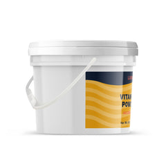 Luonix Vitamin C Powder poured into a measuring cup for DIY skincare