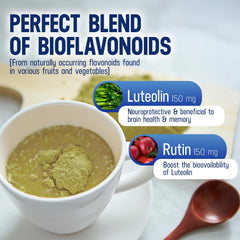 Close-up on LutiMax ingredients: luteolin and rutin.