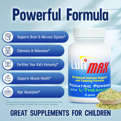 Close-up of Luti Lutimax label highlighting luteolin and calming formula