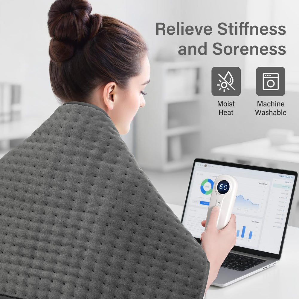 LuWanda XXXL heating pad heats quickly to comfort sooner