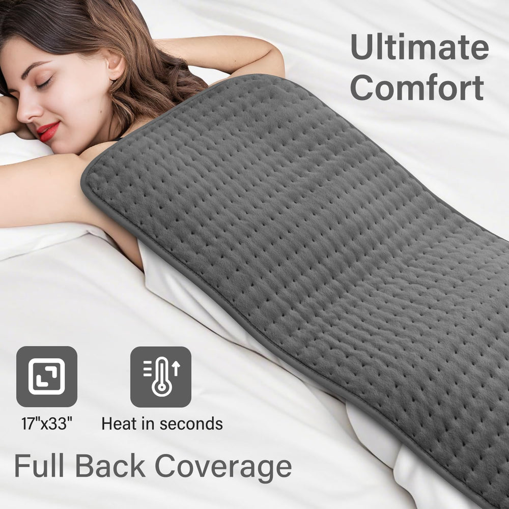 LuWanda XXXL heating pad offers king-size coverage for fast relief