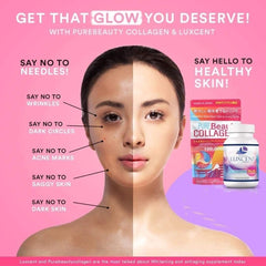 Luxcent Glutathione capsules close-up, small daily dose supports skin glow.