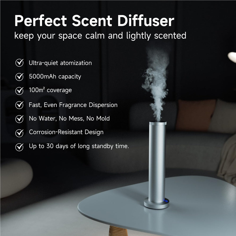 LuxHydvat diffuser timer options for 1 hour, 4 hours, or 12 hours of operation