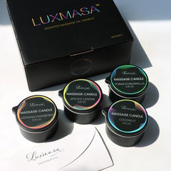 LUXMASA pouring massage oil ready for body application