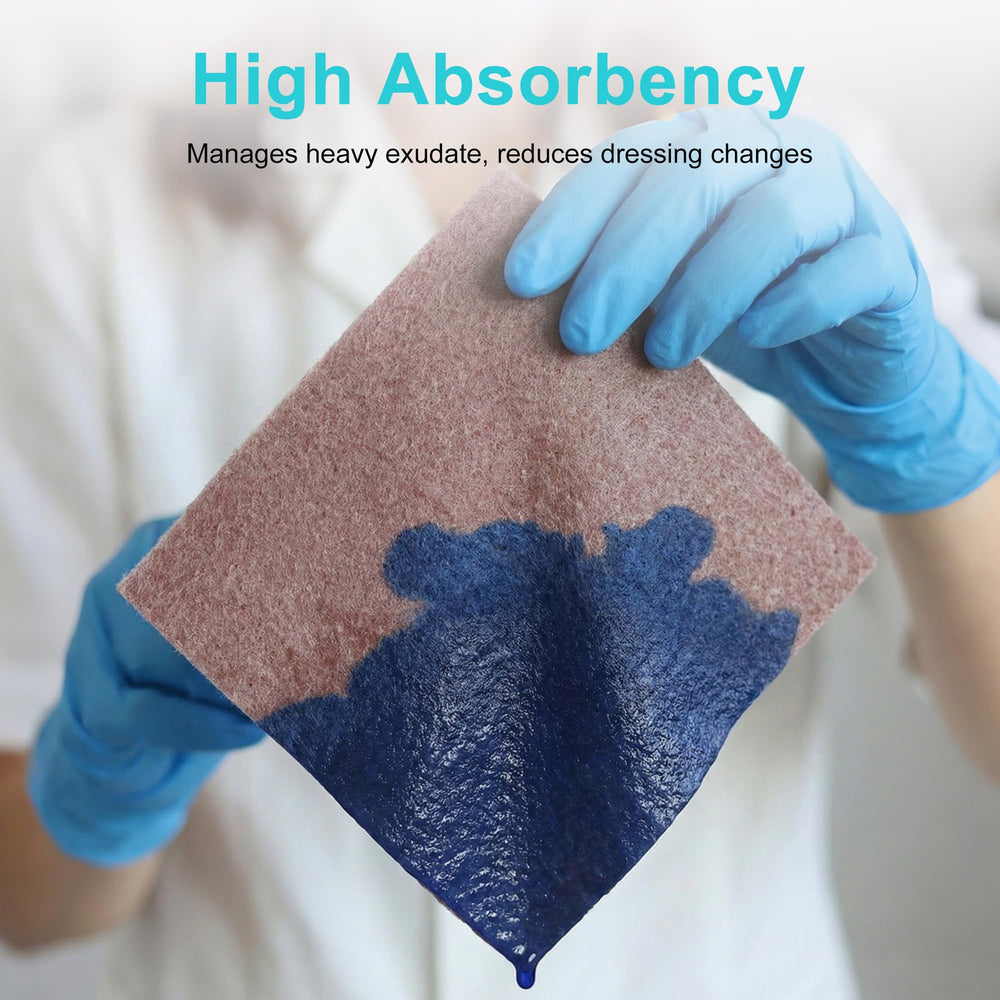 Lvonge dressing conforms to wounds for full coverage in a 4x4 patch