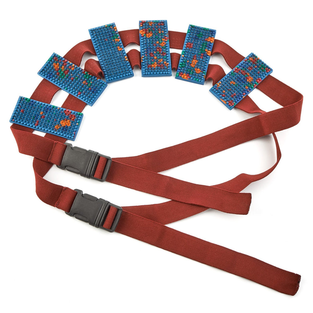 Adjustable belt detail for customizable treatment coverage.