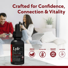 LYFE Functional Vitality label closeup highlighting premium mushroom ingredients