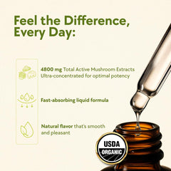 LYFE Immunity Tincture liquid drop on glass showing fast-absorbing formula for daytime use.
