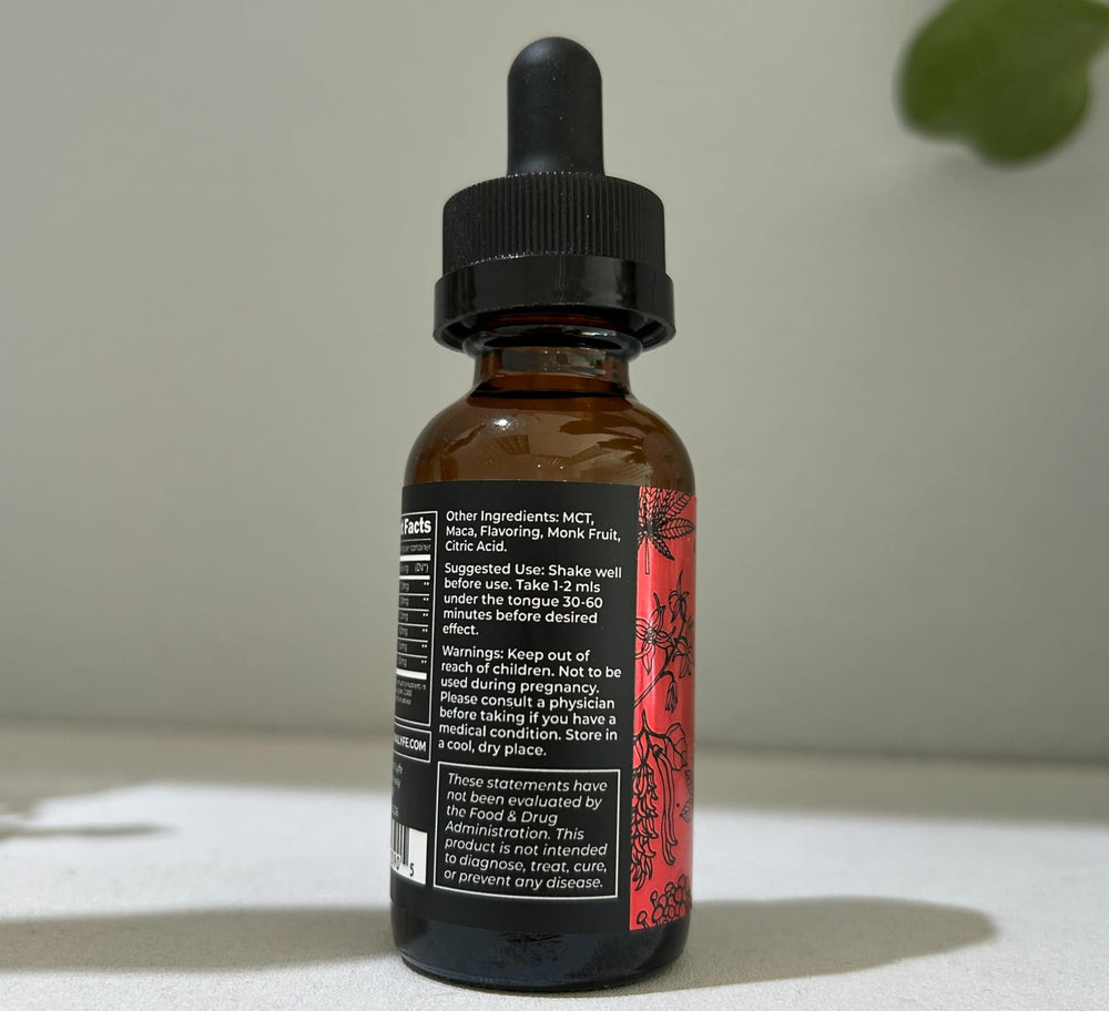 LYFE mushroom extract closeup highlighting 100% fruiting body sourcing
