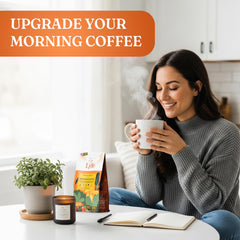 LYFE jar and scoop showing convenient daily servings.