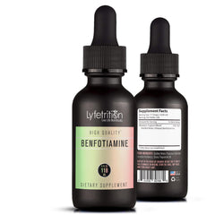 Lyfetrition Benfotiamine bottle with 118 ml for daily metabolism support