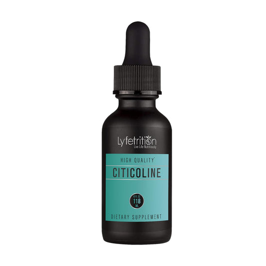 Lyfetrition Citicoline drops bottle promotes easy daily intake.