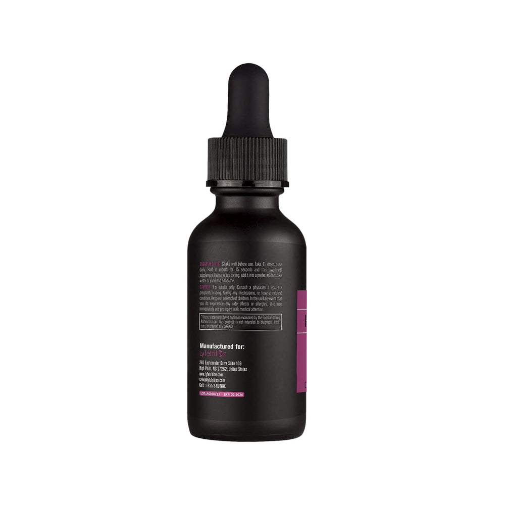 Lyfetrition Huperzine-A dosing scene shows precise serving guidance.